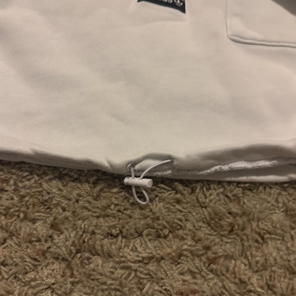 white adidas crop top long sleeve quarter zip - Picture 4 of 4